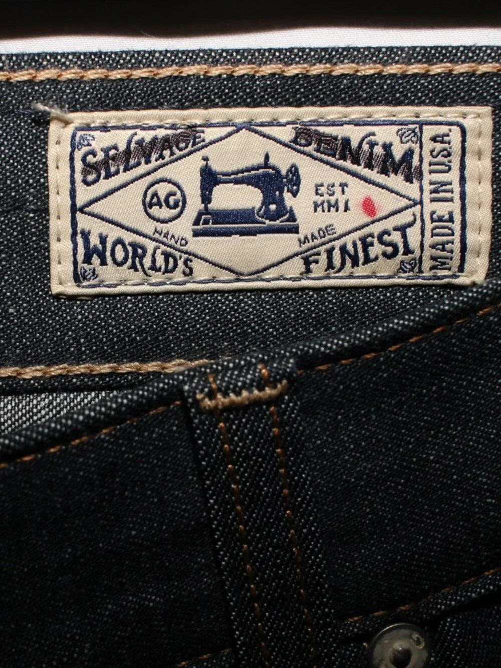 NWT AG Trellis Selvage Denim Jeans Size 33 x 34